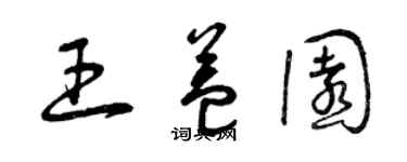 曾慶福王益園草書個性簽名怎么寫