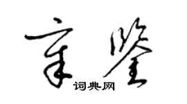 梁錦英章鑒草書個性簽名怎么寫