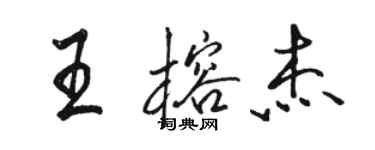 駱恆光王榕傑行書個性簽名怎么寫