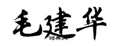 胡問遂毛建華行書個性簽名怎么寫