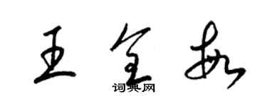 梁錦英王全敏草書個性簽名怎么寫