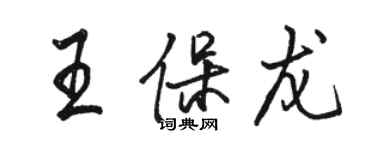 駱恆光王保龍行書個性簽名怎么寫