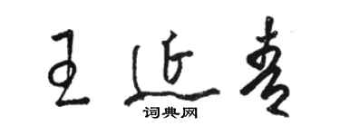 駱恆光王延青草書個性簽名怎么寫