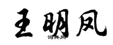 胡問遂王明鳳行書個性簽名怎么寫