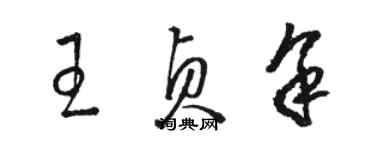 駱恆光王貞余草書個性簽名怎么寫