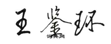 駱恆光王鑑環行書個性簽名怎么寫