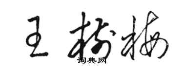 駱恆光王樹梅草書個性簽名怎么寫
