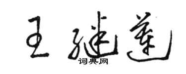 駱恆光王繼蓮草書個性簽名怎么寫