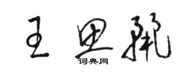 駱恆光王思麗草書個性簽名怎么寫