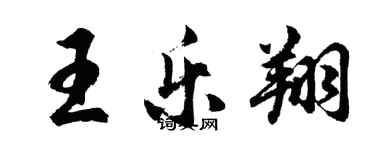 胡問遂王樂翔行書個性簽名怎么寫