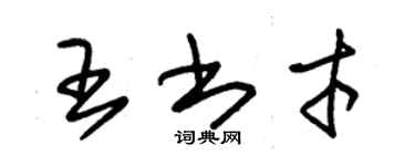 朱錫榮王書才草書個性簽名怎么寫