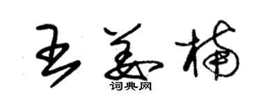 朱錫榮王姜楠草書個性簽名怎么寫