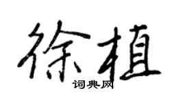 王正良徐植行書個性簽名怎么寫
