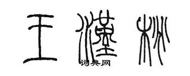 陳墨王漢桃篆書個性簽名怎么寫