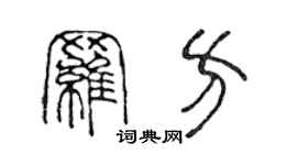 陳聲遠羅方篆書個性簽名怎么寫