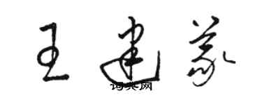 駱恆光王建義草書個性簽名怎么寫