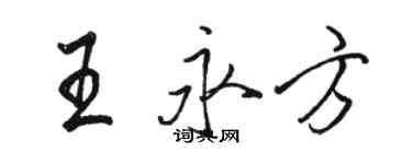 駱恆光王永方行書個性簽名怎么寫