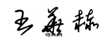 朱錫榮王華赫草書個性簽名怎么寫