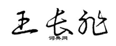 曾慶福王長非草書個性簽名怎么寫
