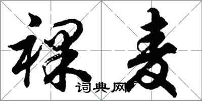 胡問遂裸麥行書怎么寫