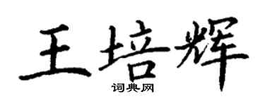 丁謙王培輝楷書個性簽名怎么寫