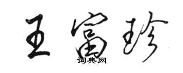 駱恆光王富珍行書個性簽名怎么寫