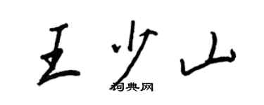 王正良王少山行書個性簽名怎么寫
