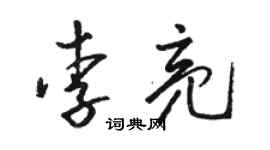 駱恆光李亮草書個性簽名怎么寫