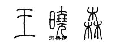 陳墨王曉森篆書個性簽名怎么寫
