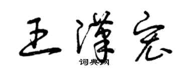 曾慶福王漢宏草書個性簽名怎么寫