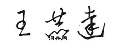 駱恆光王赫達草書個性簽名怎么寫