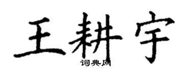 丁謙王耕宇楷書個性簽名怎么寫