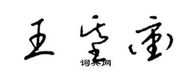 梁錦英王基沖草書個性簽名怎么寫