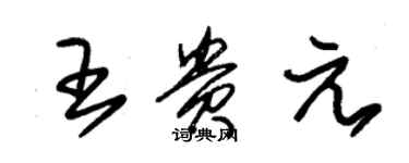 朱錫榮王貴元草書個性簽名怎么寫