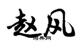 胡問遂趙風行書個性簽名怎么寫