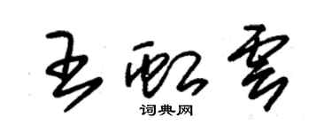 朱錫榮王虹雲草書個性簽名怎么寫