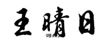 胡問遂王晴日行書個性簽名怎么寫