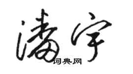 駱恆光潘宇草書個性簽名怎么寫