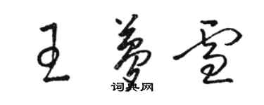 駱恆光王夢雪草書個性簽名怎么寫