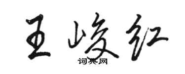 駱恆光王峻紅行書個性簽名怎么寫