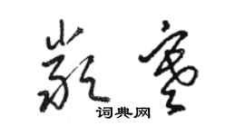 駱恆光嚴寒草書個性簽名怎么寫