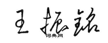 駱恆光王振銘草書個性簽名怎么寫