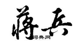 胡問遂蔣兵行書個性簽名怎么寫