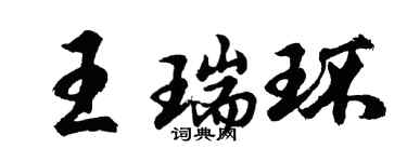 胡問遂王瑞環行書個性簽名怎么寫
