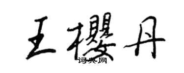 王正良王櫻丹行書個性簽名怎么寫