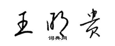 梁錦英王明貴草書個性簽名怎么寫