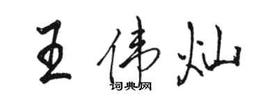 駱恆光王偉燦行書個性簽名怎么寫