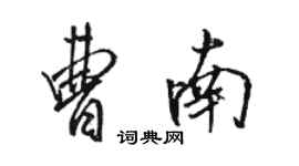 駱恆光曹南行書個性簽名怎么寫