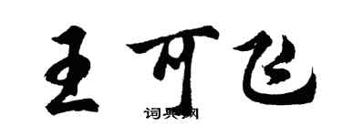 胡問遂王可飛行書個性簽名怎么寫