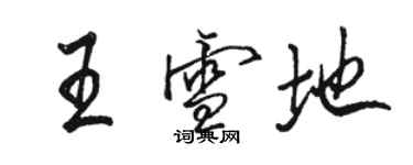 駱恆光王雪地行書個性簽名怎么寫